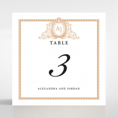 Royal Lace wedding stationery table number card design