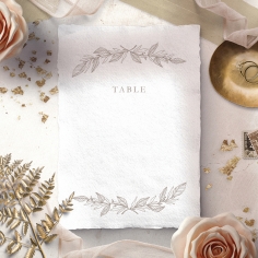 Simple Charm wedding venue table number card stationery