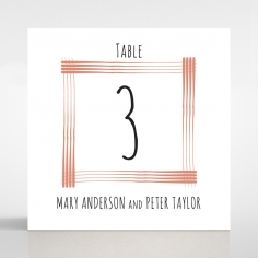 Swept Away wedding table number card stationery item