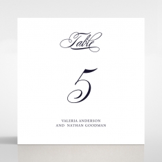 Timeless Romance table number card stationery design