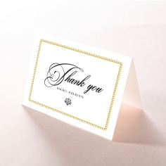 Black Doily Elegance wedding stationery thank you card design