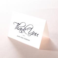 Diamond Drapery wedding stationery thank you card