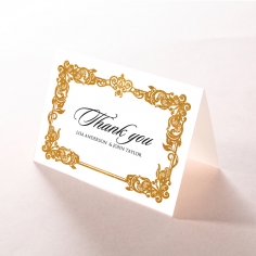 Divine Damask with Foil thank you stationery card