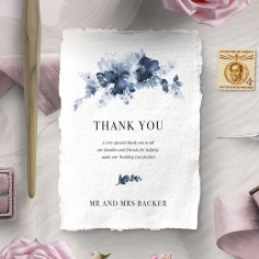 Dusty Watercolour wedding thank you stationery card