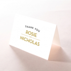 Gold Chic Charm Paper wedding stationery thank you card item