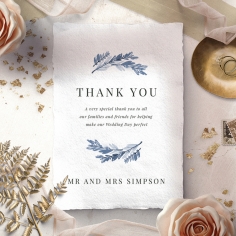 Indigo Round wedding thank you stationery card item