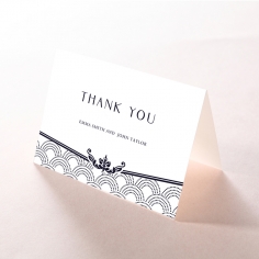 Luxe Victorian wedding thank you stationery card design