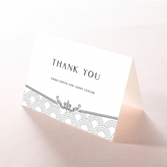 Luxe Victorian wedding thank you stationery card