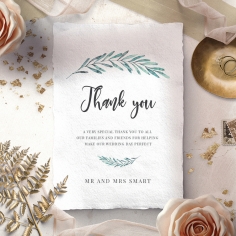 Modern Garland wedding stationery thank you card item