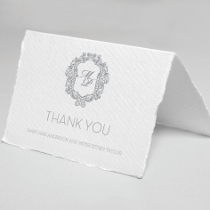 Modern Monogram thank you wedding stationery card design