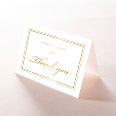 Quilted Letterpress Elegance with foil thank you invitation card