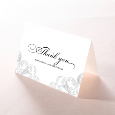 Regally Romantic thank you wedding card