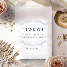 Romantic Soiree wedding stationery thank you card