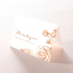 Rose Romance Letterpress with foil thank you card