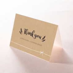 Sweetly Rustic thank you stationery card