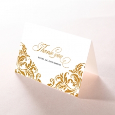 Victorian Extravagance with Foil wedding thank you card design