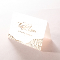 Woven Love Letterpress with foil thank you stationery card