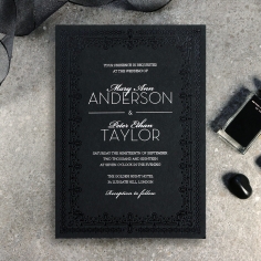 Black on Black Victorian Luxe Invite