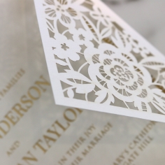 Blooming Charm with Foil Wedding Invite