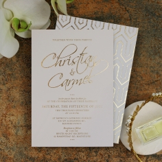 Diamond Drapery Wedding Invitation Card Design