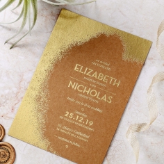 Dusted Glamour Wedding Invitation Card Design