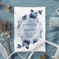 Dusty Watercolour Wedding Invite Card