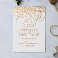 Fire Sparkle Wedding Invitation Design