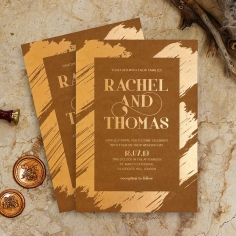 Gilded Stroke Stationery design