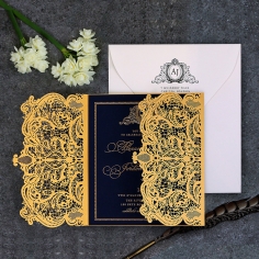 Luxe Royal Lace with Foil Card Design