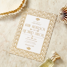 Modern Deco Wedding Invitation