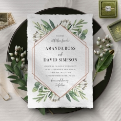 Modern Greenery Invite Card