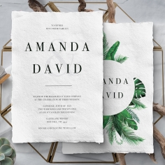 Palm Leaves Wedding Card Design