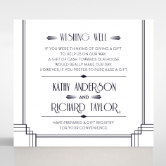 Art Deco Allure wishing well enclosure stationery card