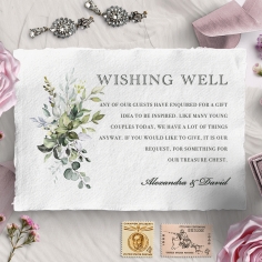 Beautiful Devotion wishing well stationery invite card design