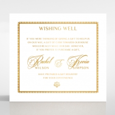 Black Doily Elegance with Foil gift registry invitation