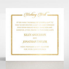 Blooming Charm with Foil wedding stationery wishing well invitation card