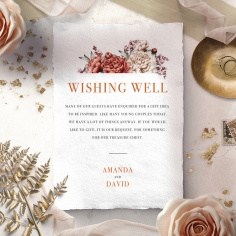 Blossoming Love wishing well stationery card