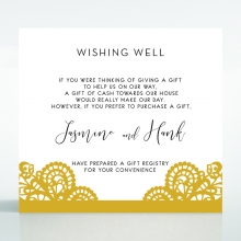 Breathtaking Baroque Foil Laser Cut wishing well invite card