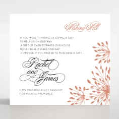 Bursting Bloom wedding gift registry enclosure invite card design