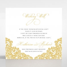 Charming Lace Frame wishing well enclosure invite card design