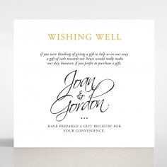 Diamond Drapery wedding wishing well invite card