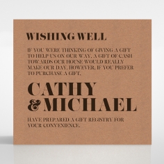 Etched Cork Letter wishing well stationery card design