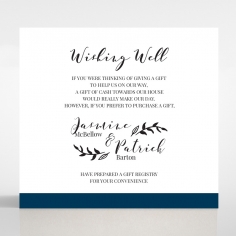 Forever Love Booklet - Navy wedding wishing well invite card design