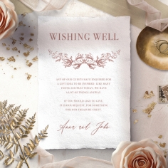 Fragrant Romance wishing well invite card design