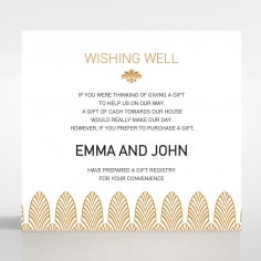 Gilded Decadence wishing well enclosure stationery invite card design
