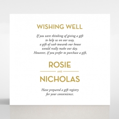 Gold Chic Charm Paper wedding gift registry enclosure card