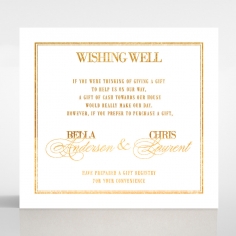 Gold Foil Baroque Gates wedding stationery wishing well enclosure invite card design