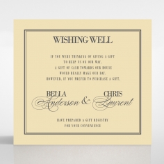 Golden Baroque Gates wedding stationery wishing well enclosure invite card