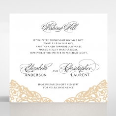 Golden Floral Lux wedding wishing well enclosure invite card design