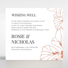 Grand Flora wedding stationery gift registry card